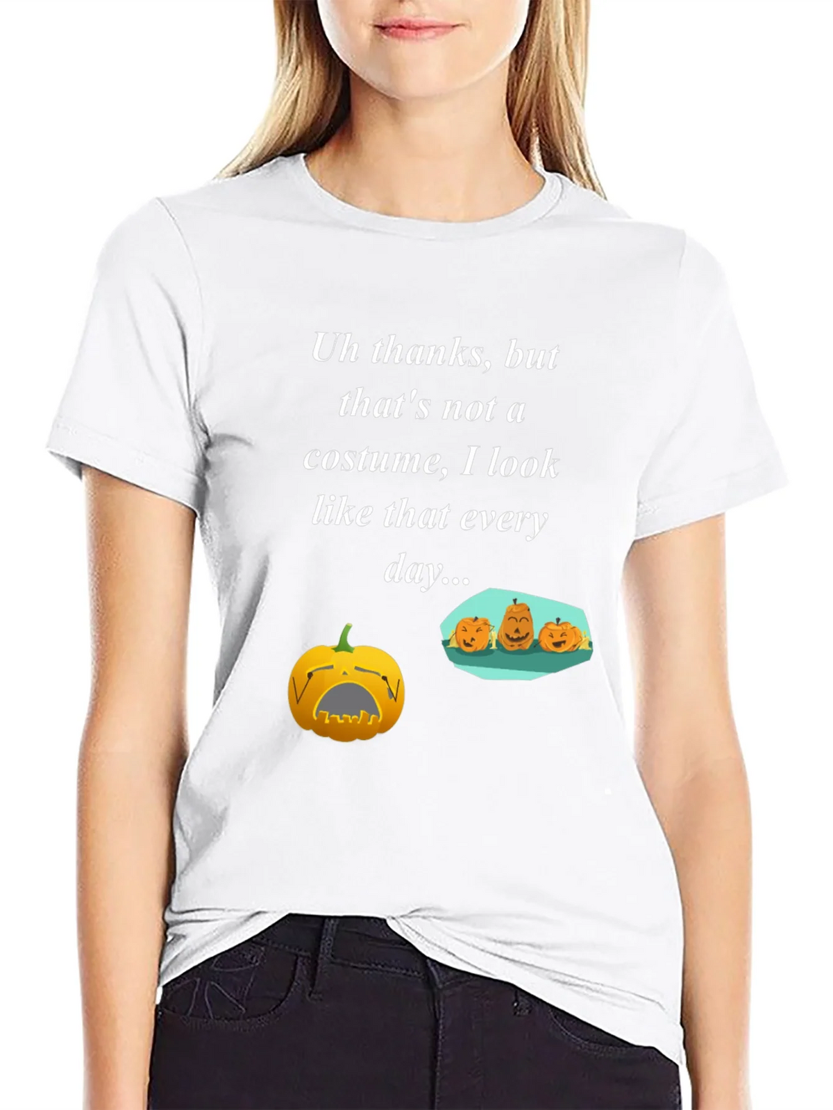 Humorous Halloween Everyday Pumpkin Graphic T-Shirt product image 3