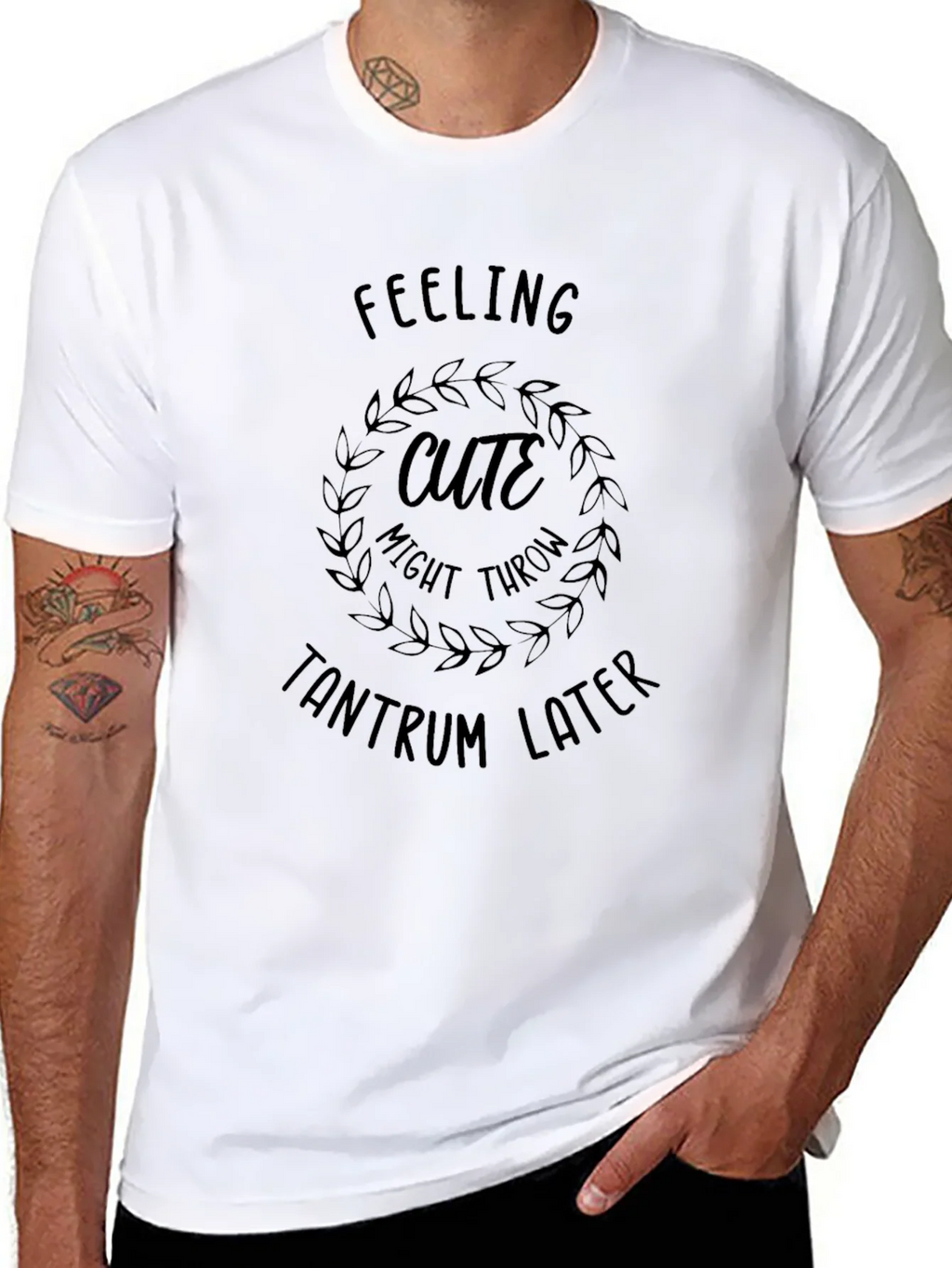 Feeling Cute Tantrum T-Shirt Funny Slogan Tee product image 7