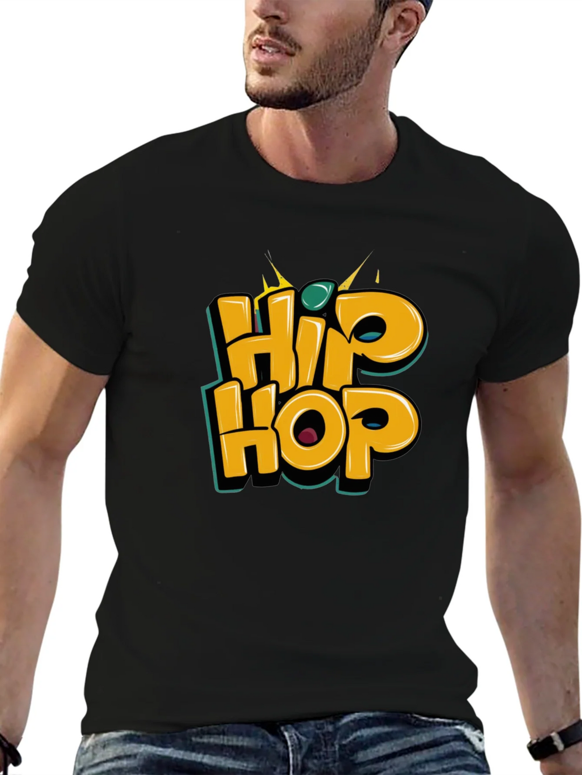 Hip Hop Graphic Tee - Stylish Black T-Shirt product image 6