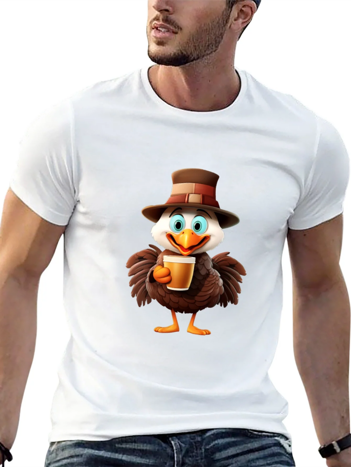 Thanksgiving Turkey Beer T-Shirt product image 6