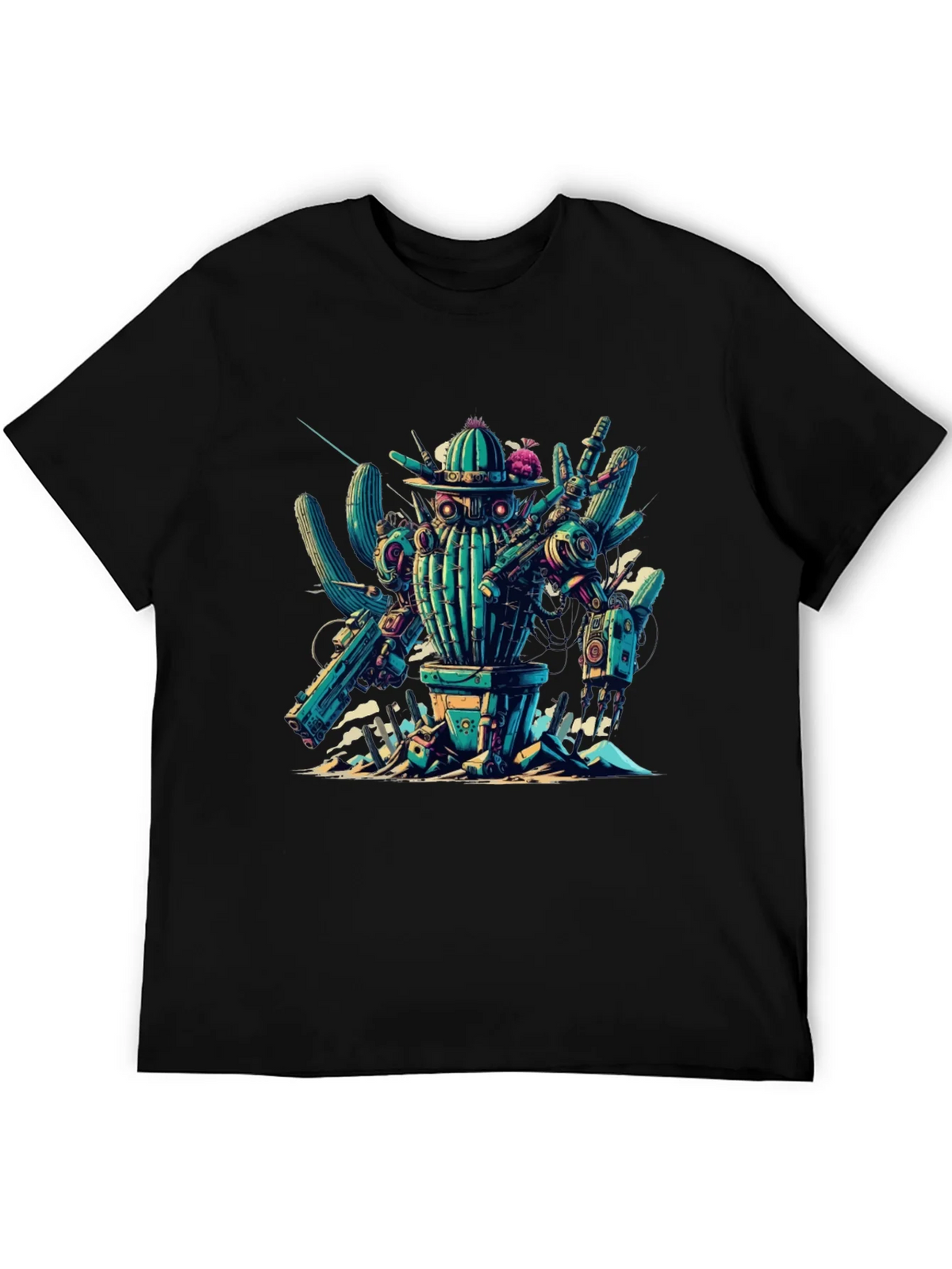 Cactus Robot Graphic Tee - Unique Design product image 1