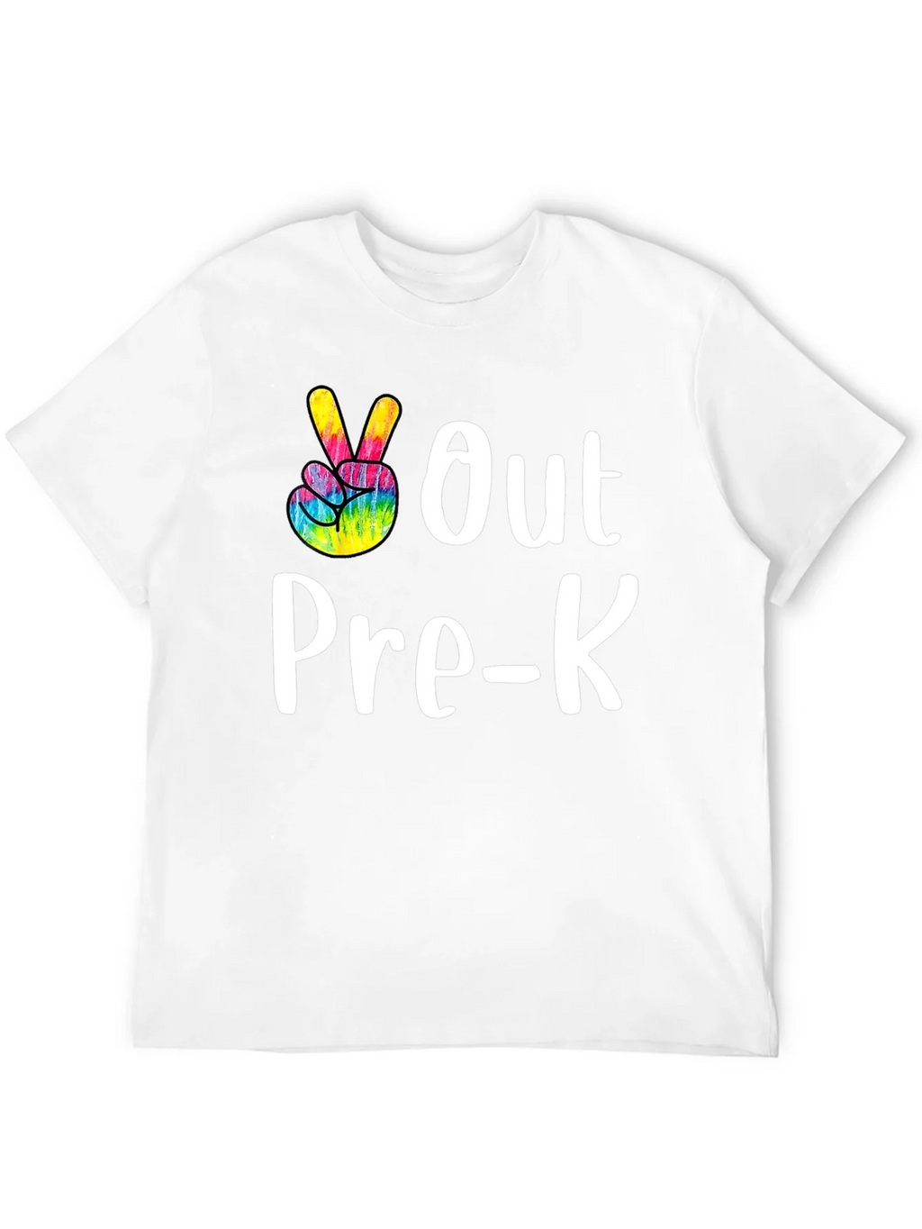 Out Pre-K Peace Sign T-Shirt Black Cotton Casual product image 11