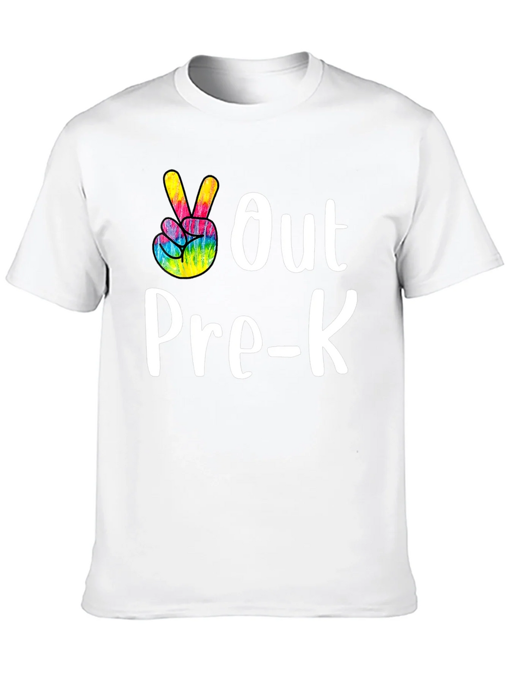 Out Pre-K Peace Sign T-Shirt Black Cotton Casual product image 9