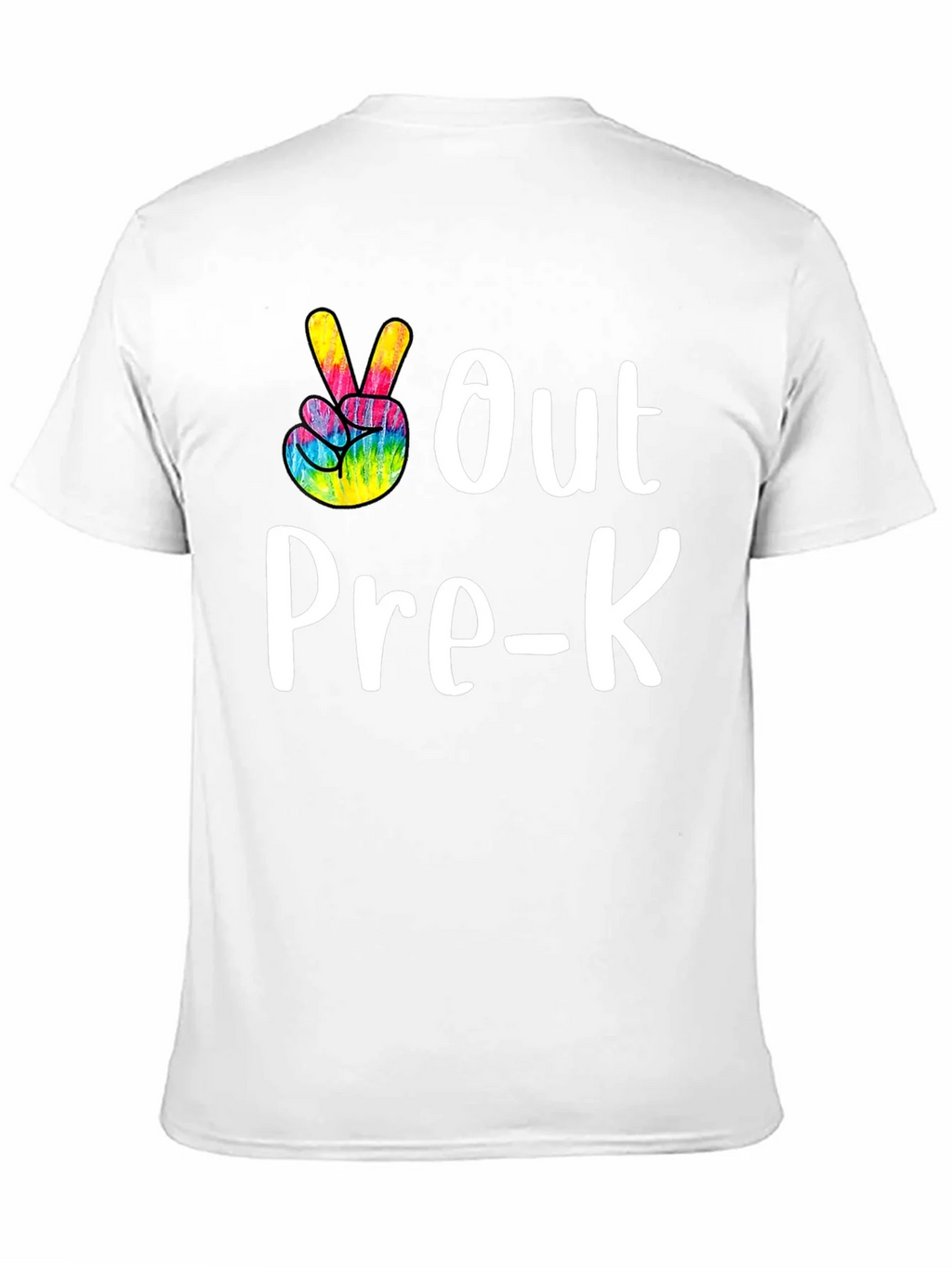 Out Pre-K Peace Sign T-Shirt Black Cotton Casual product image 10