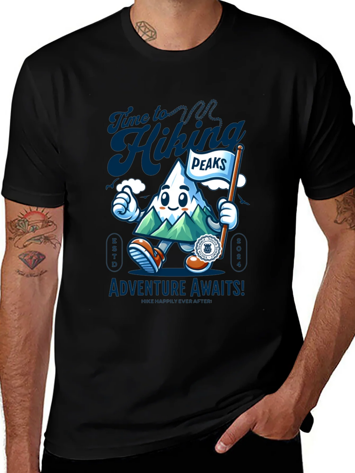 Hiking Peaks Adventure Awaits T-Shirt product image 1
