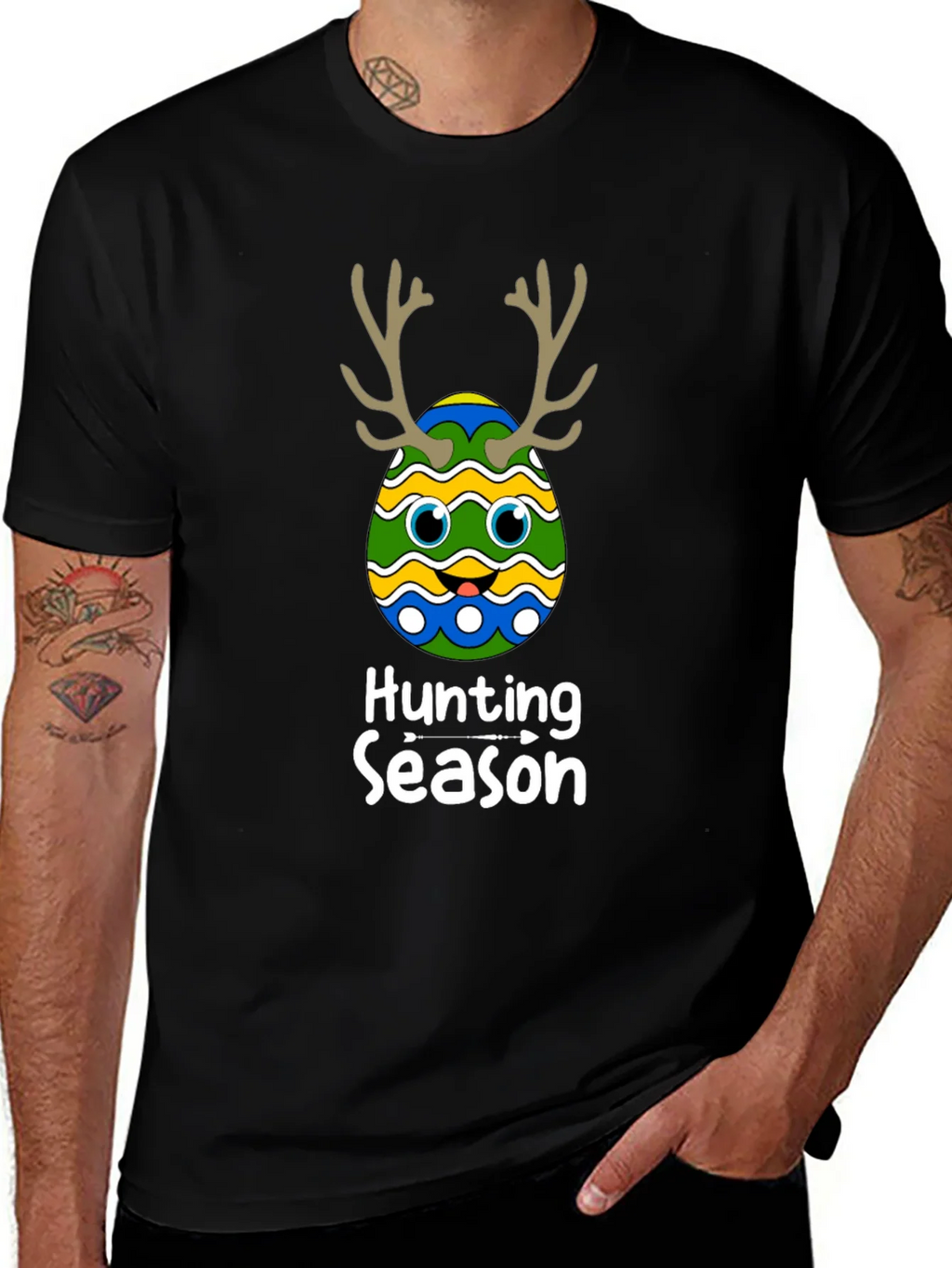Hunting Season Easter Egg Deer Antler T-Shirt product image 1