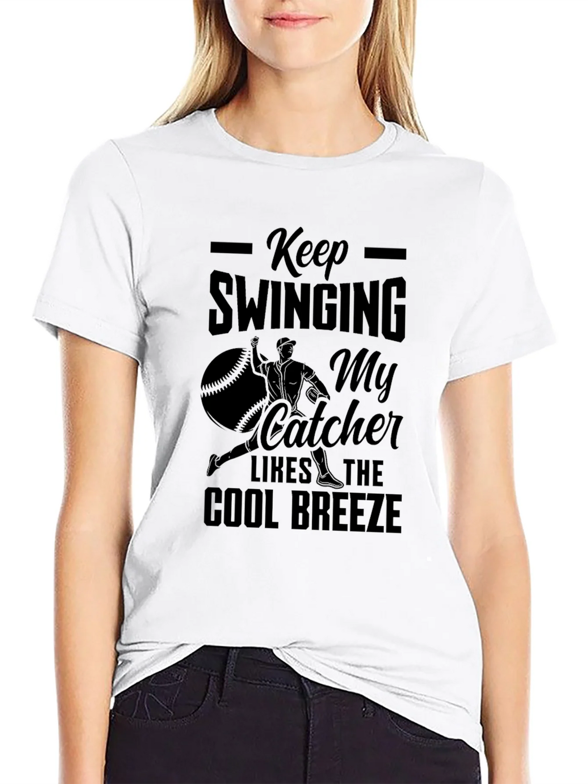 Keep Swinging Baseball T-Shirt - Cool Breeze Catcher product image 8
