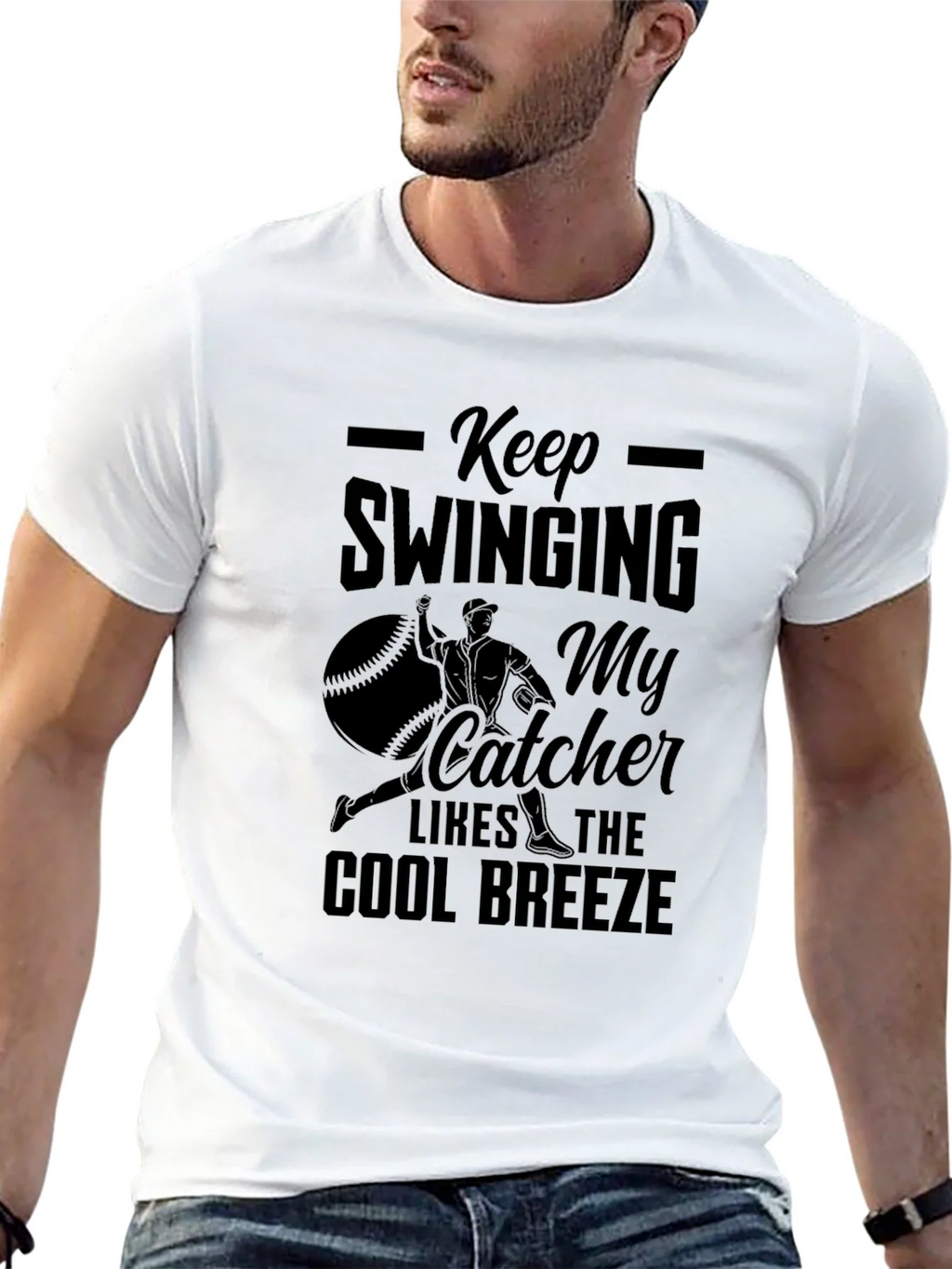Keep Swinging Baseball T-Shirt - Cool Breeze Catcher product image 12