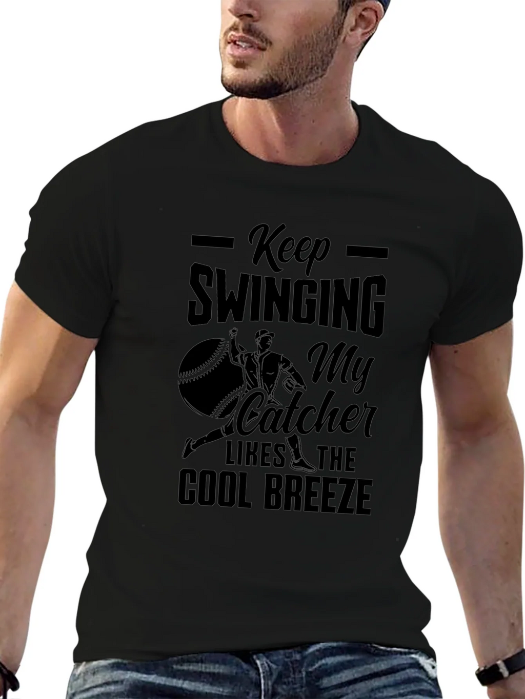 Keep Swinging Baseball T-Shirt - Cool Breeze Catcher product image 6