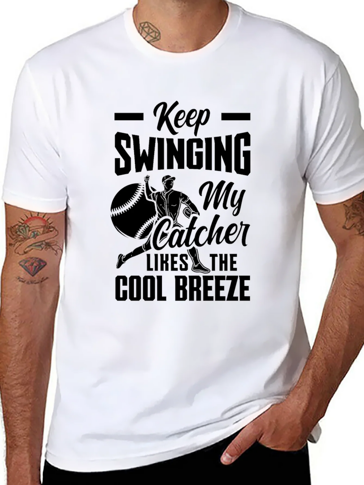 Keep Swinging Baseball T-Shirt - Cool Breeze Catcher product image 7