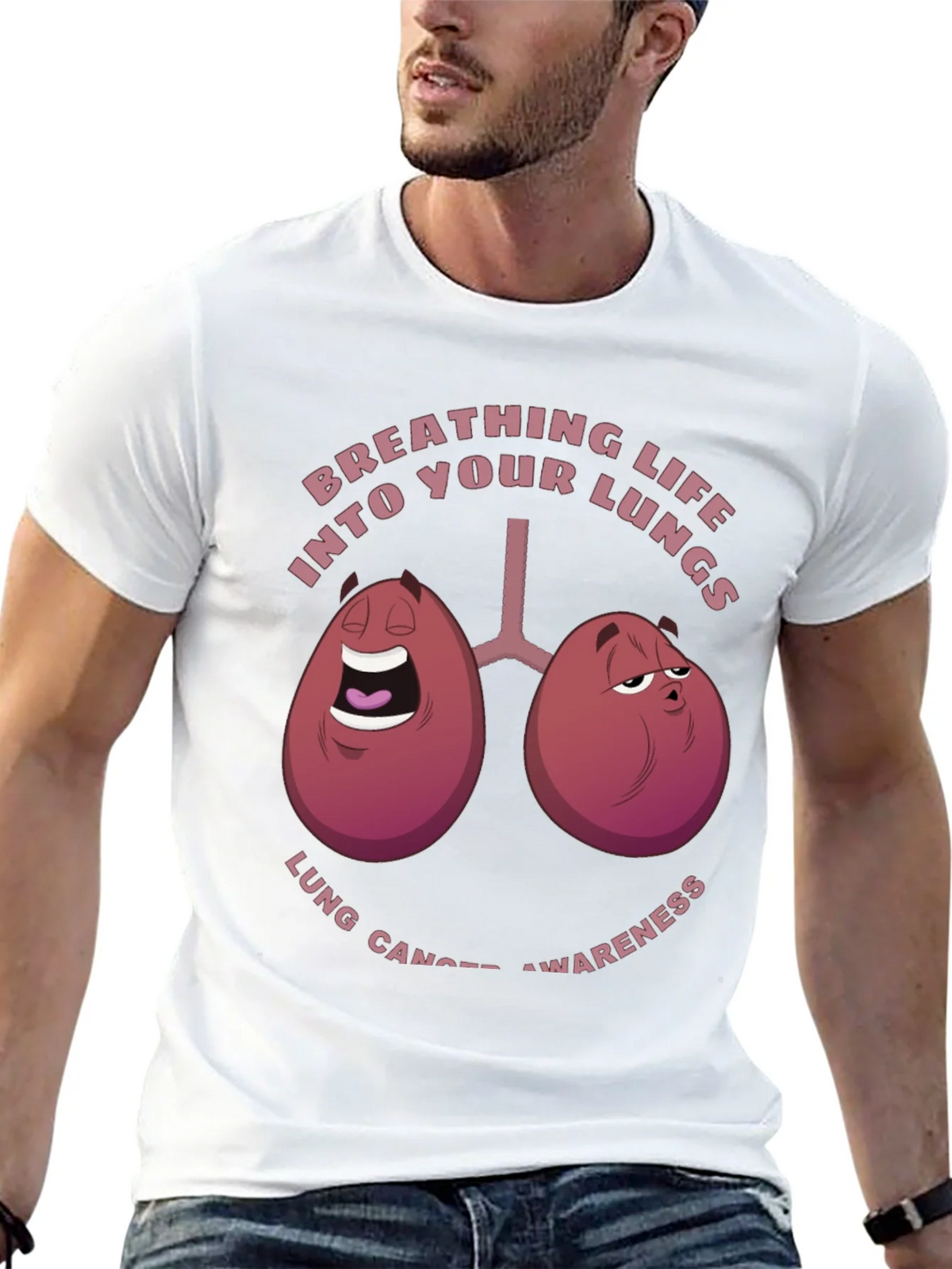 Breathing Life T-Shirt Lung Cancer Awareness Tee product image 12