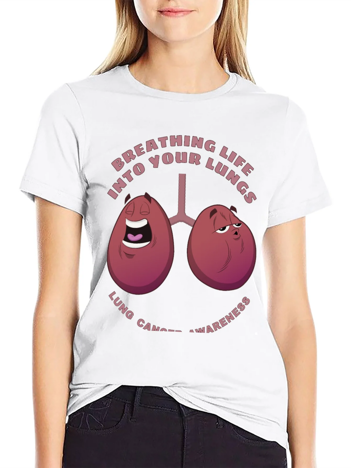 Breathing Life T-Shirt Lung Cancer Awareness Tee product image 8
