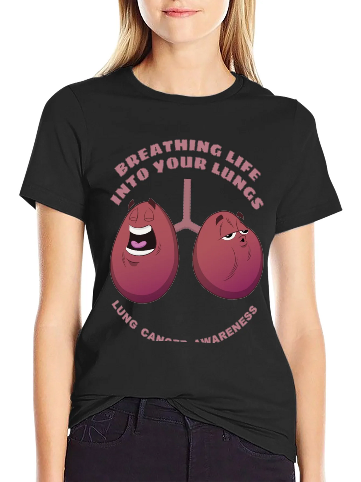 Breathing Life T-Shirt Lung Cancer Awareness Tee product image 2