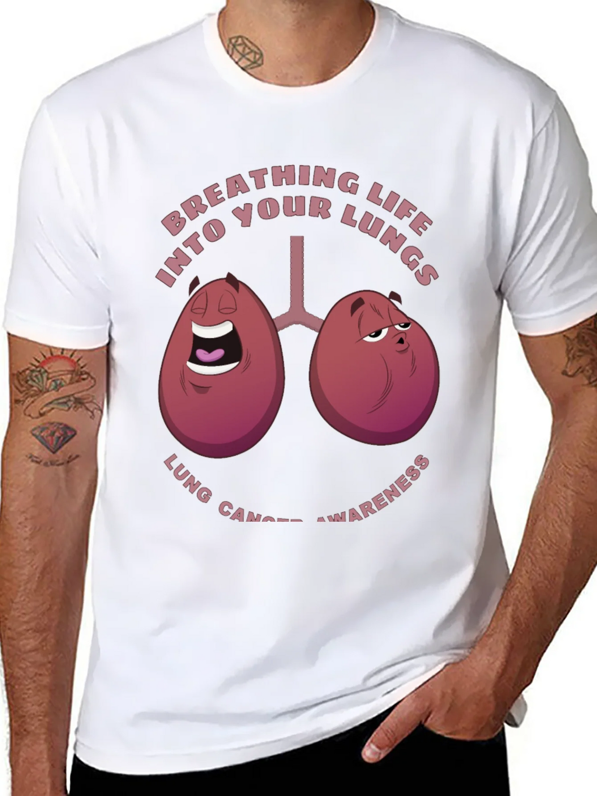 Breathing Life T-Shirt Lung Cancer Awareness Tee product image 7