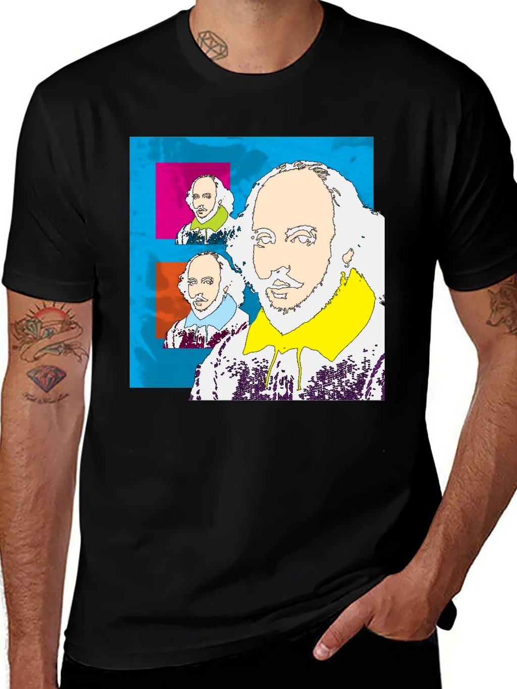 Shakespeare Pop Art T-Shirt - Bold and Unique Design product image 1