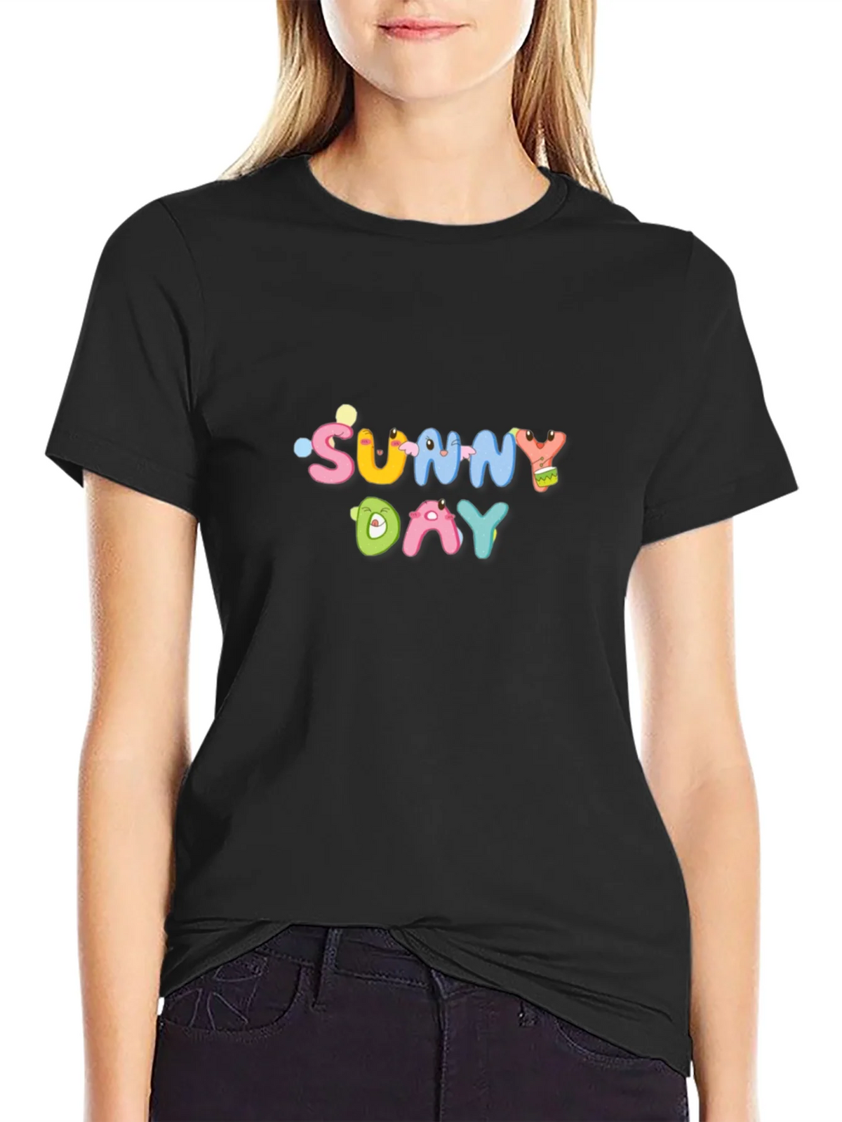 Sunny Day Graphic Black T-Shirt product image 2
