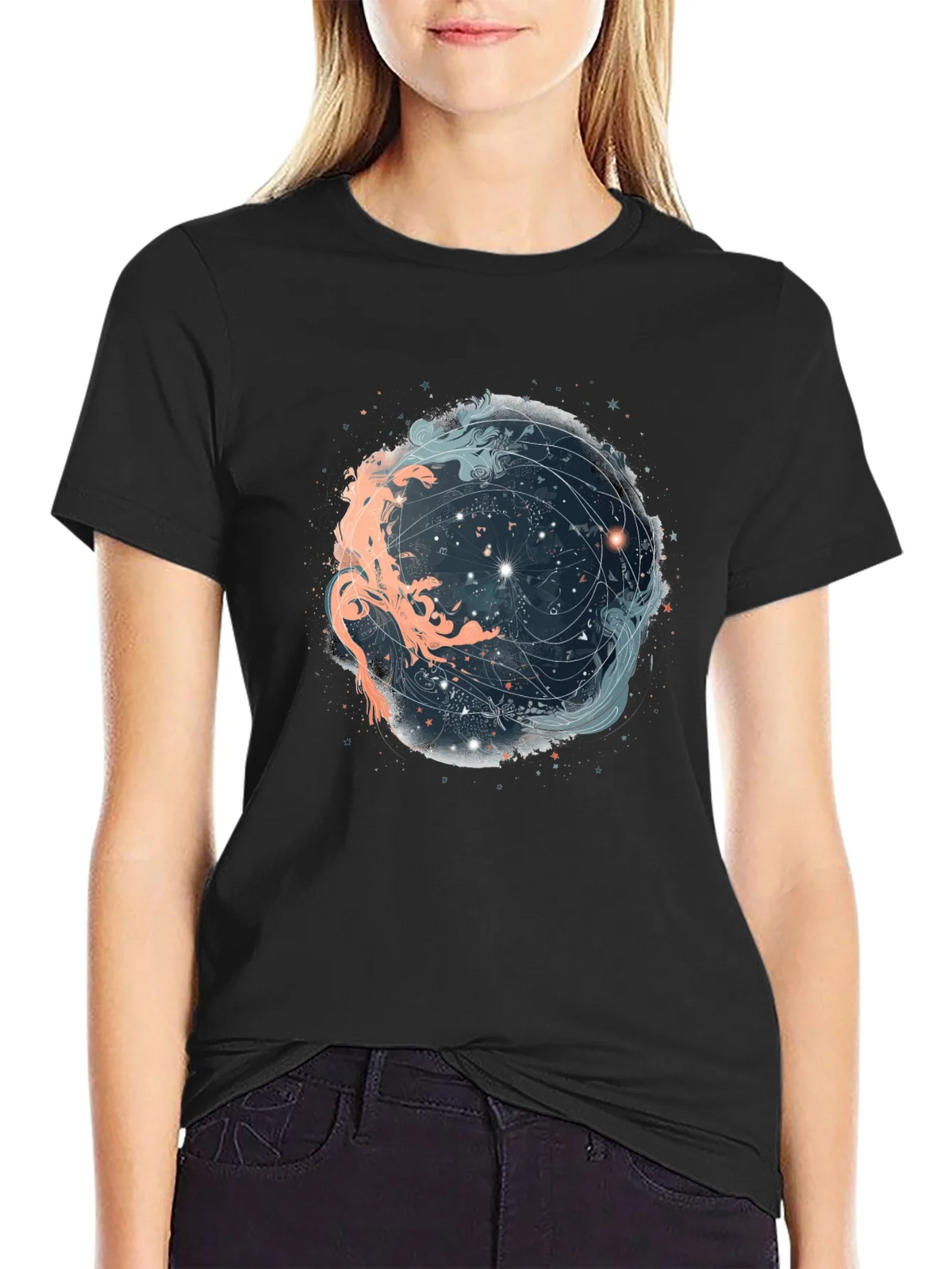 Celestial Yin Yang Graphic Tee product image 1