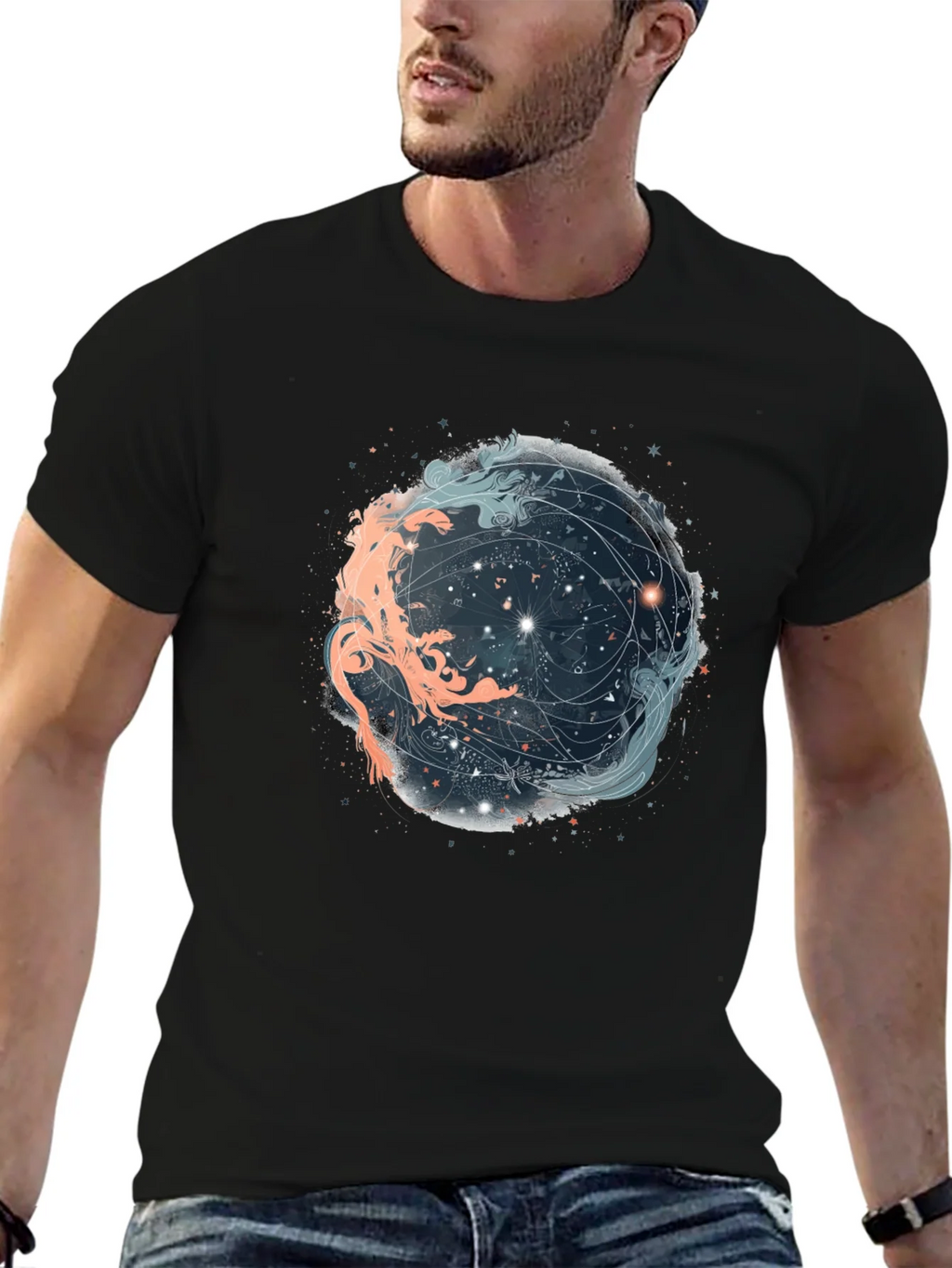 Celestial Yin Yang Graphic Tee product image 3