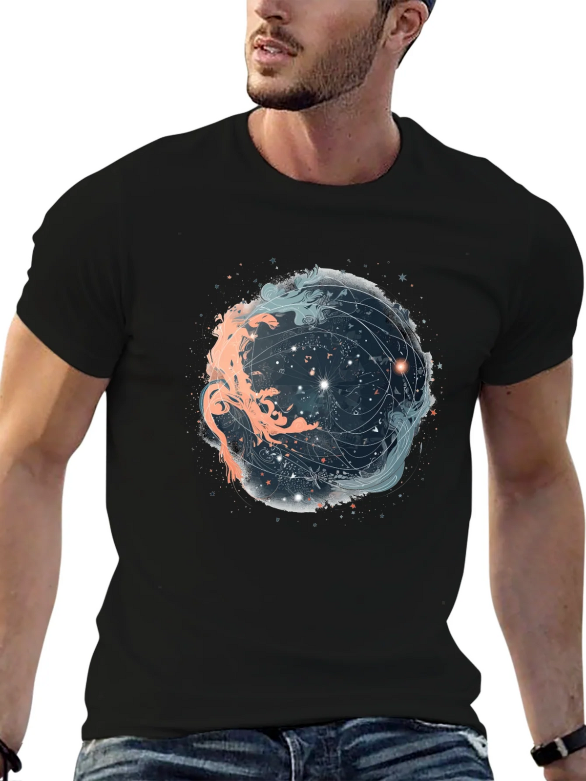 Celestial Yin Yang Graphic Tee product image 3
