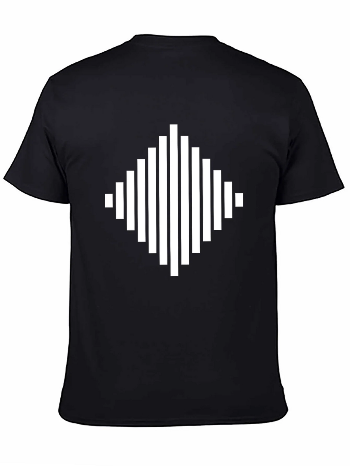 Modern Geometric Diamond Black T-Shirt product image 4