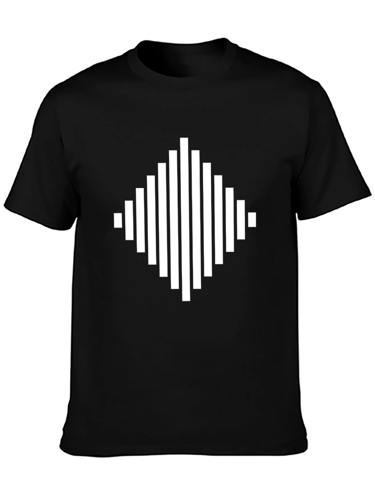 Modern Geometric Diamond Black T-Shirt product image 3