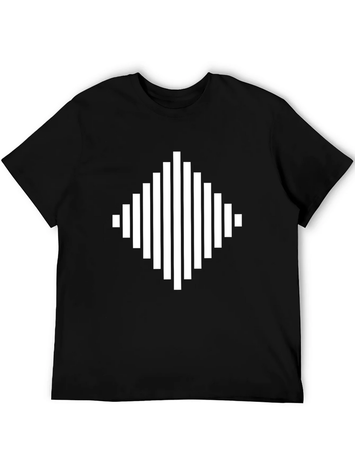 Modern Geometric Diamond Black T-Shirt product image 5