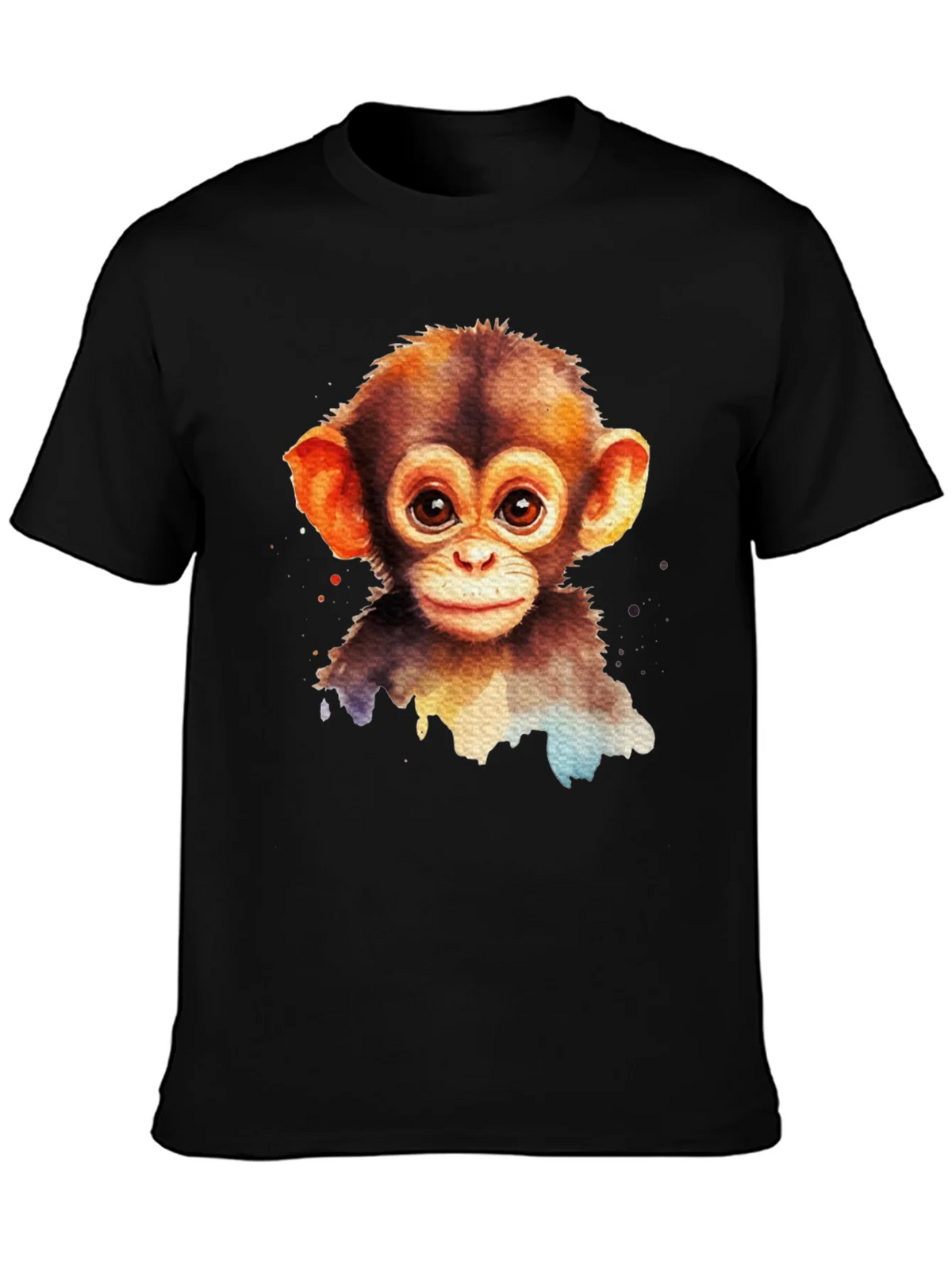 Cute Monkey Watercolor Graphic Tee product image 3