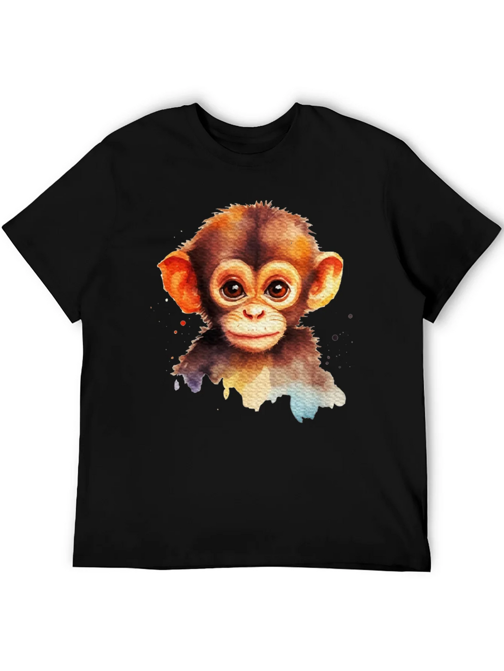 Cute Monkey Watercolor Graphic Tee product image 5