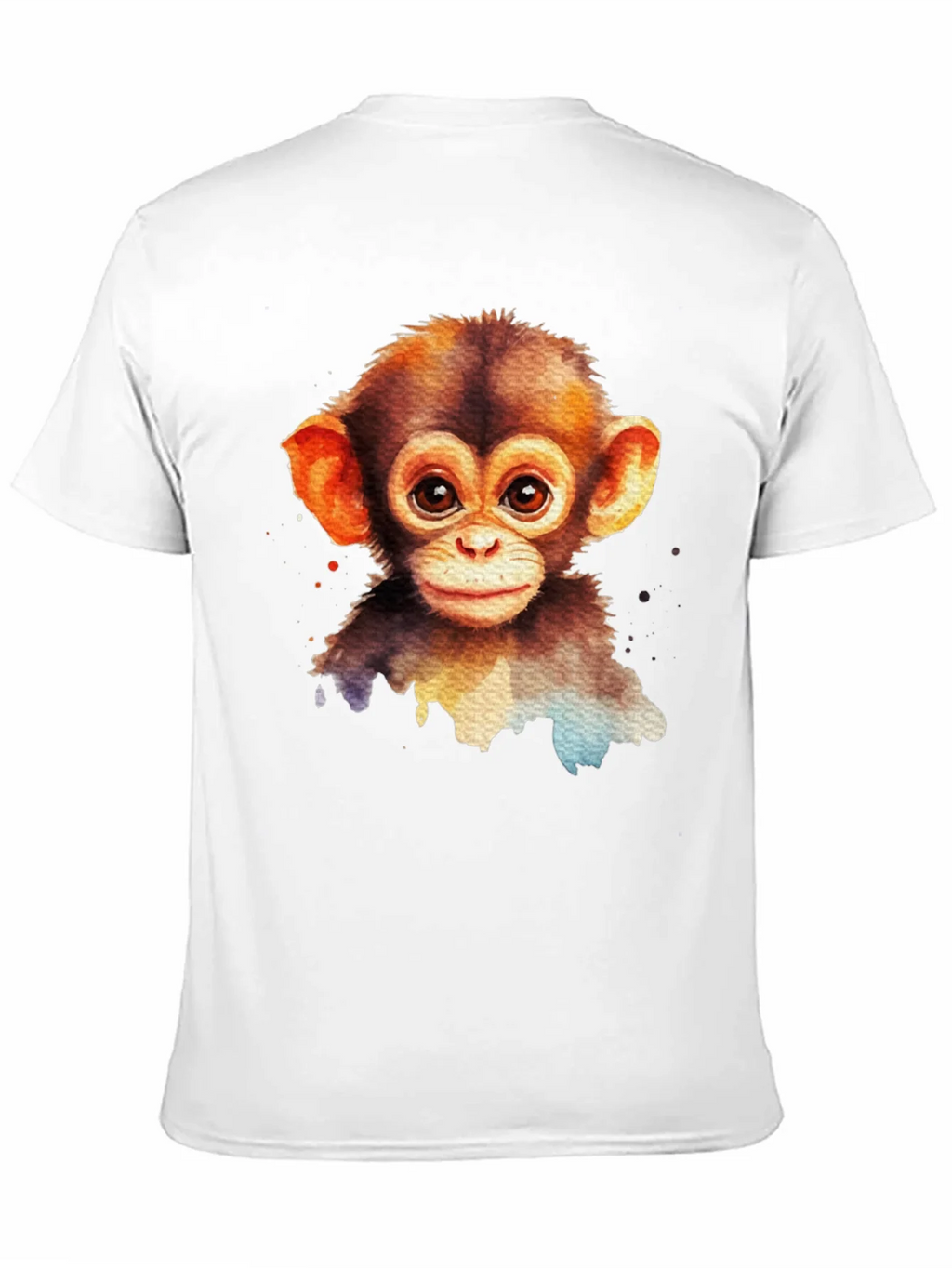 Cute Monkey Watercolor Graphic Tee product image 10