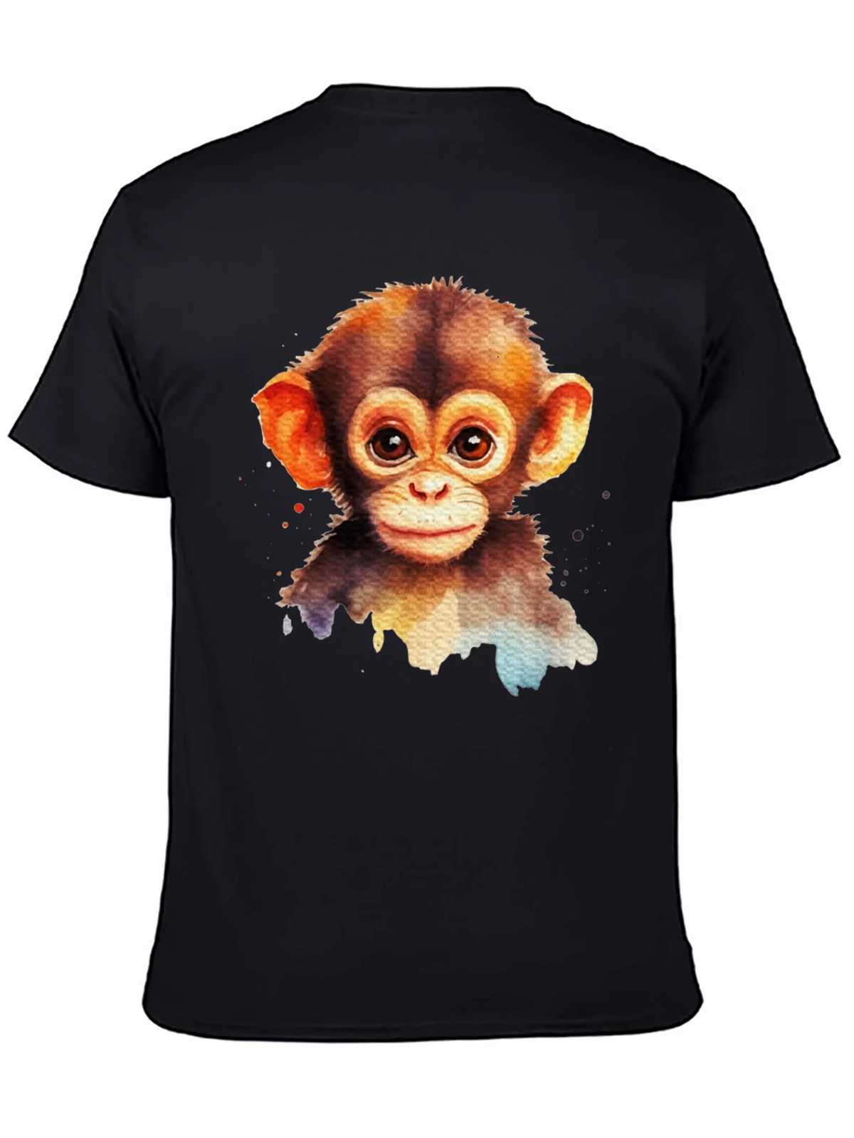 Cute Monkey Watercolor Graphic Tee product image 4