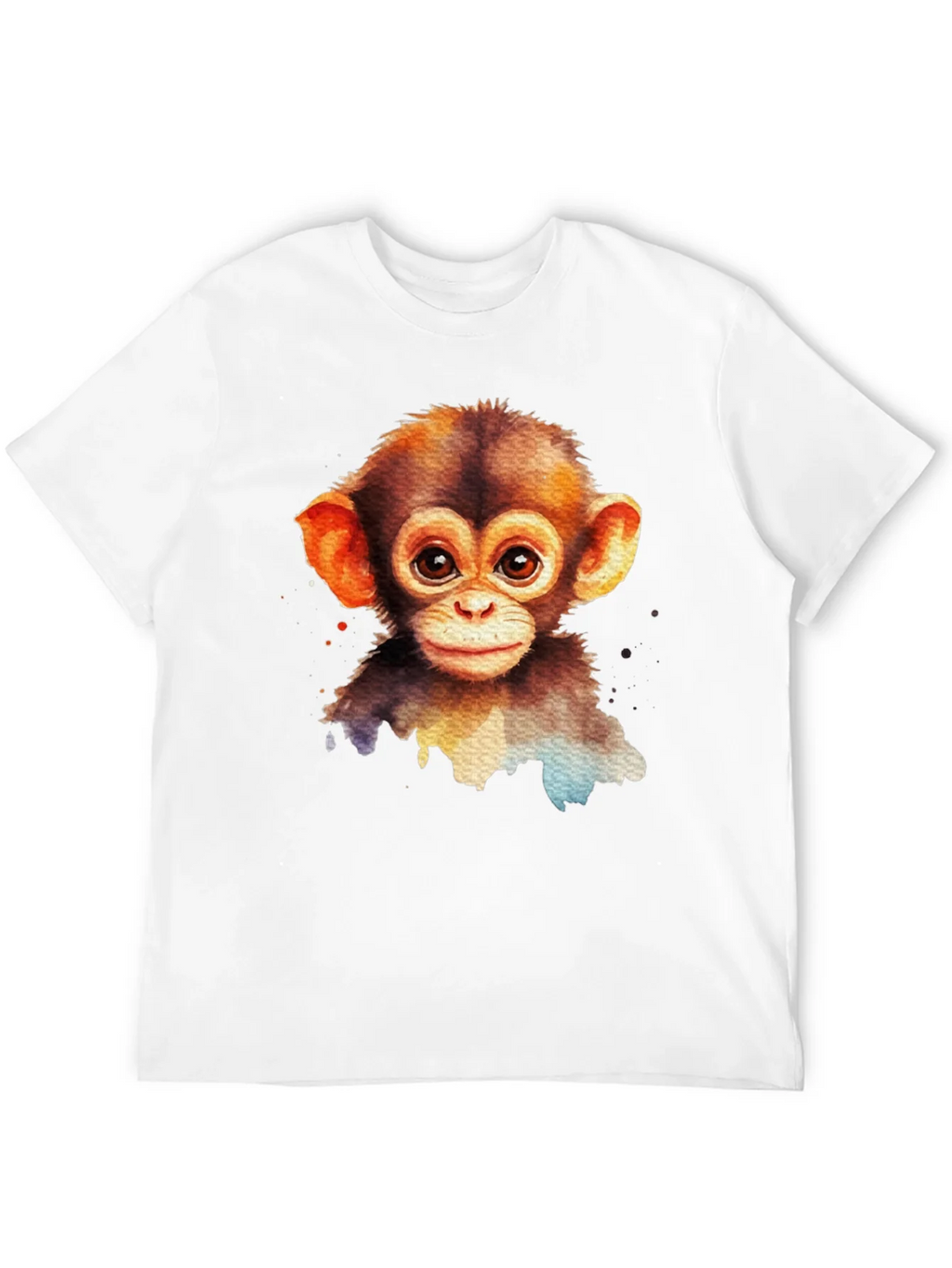 Cute Monkey Watercolor Graphic Tee product image 11