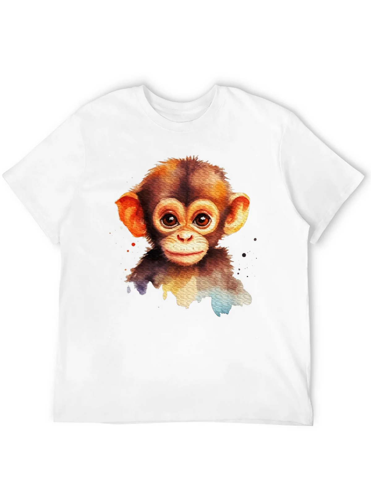 Cute Monkey Watercolor Graphic Tee product image 11