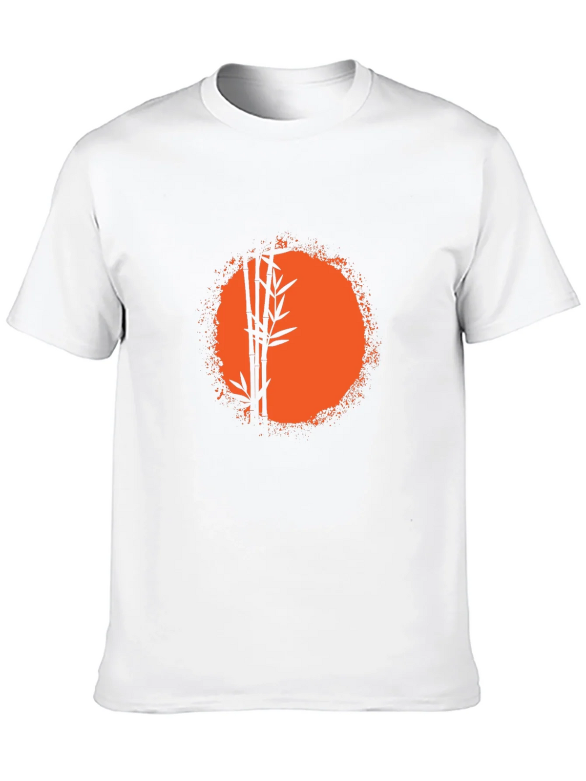 Bamboo Sunset Graphic Tee - Relaxed Fit Black T-Shirt product image 9