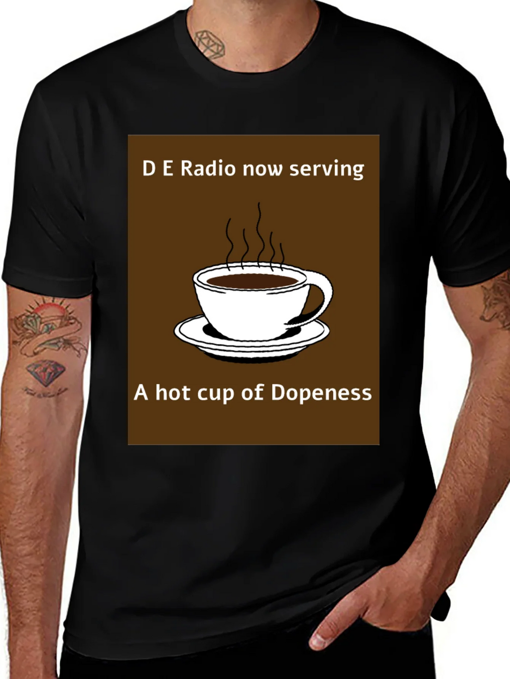 D E Radio Dopeness Coffee Graphic T-Shirt product image 1