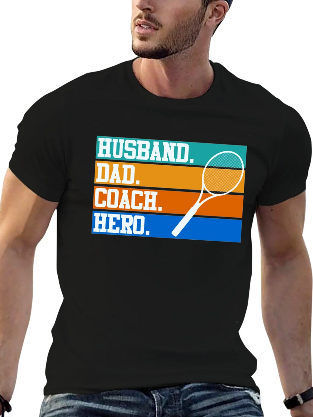 Husband Dad Coach Hero T-Shirt product image 2