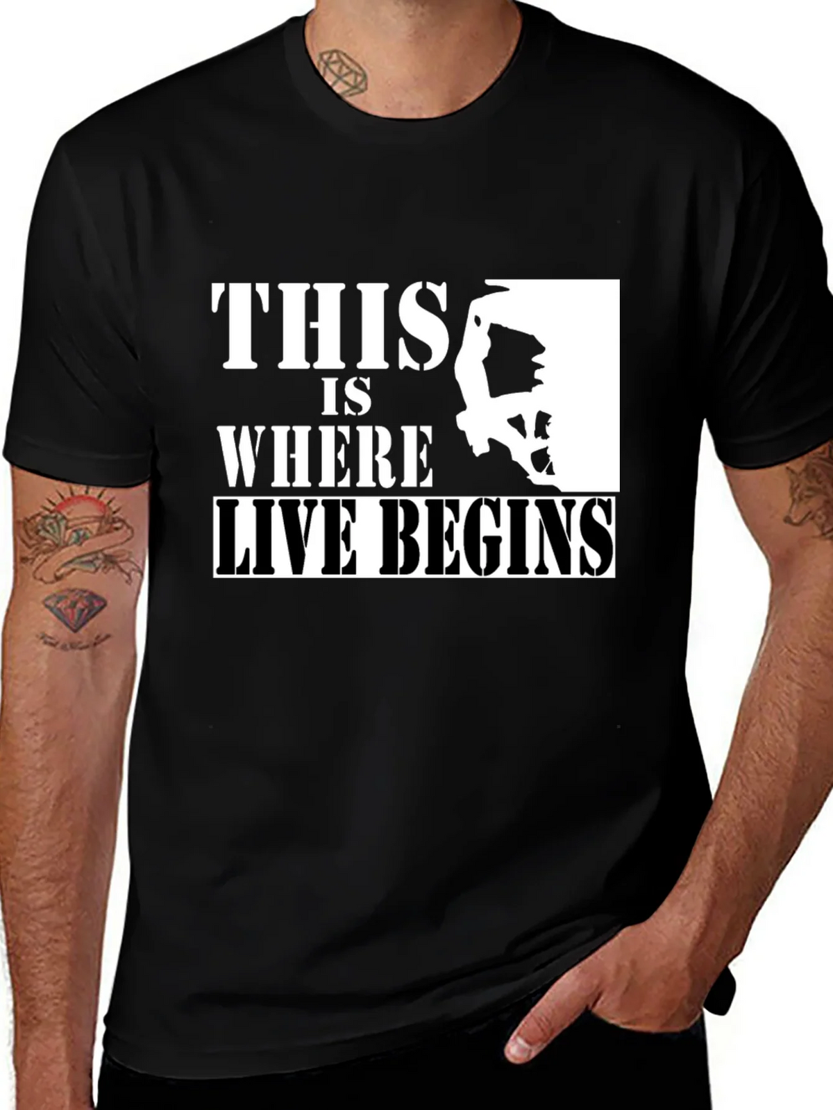 Climbing T-Shirt: This Is Where Life Begins product image 1