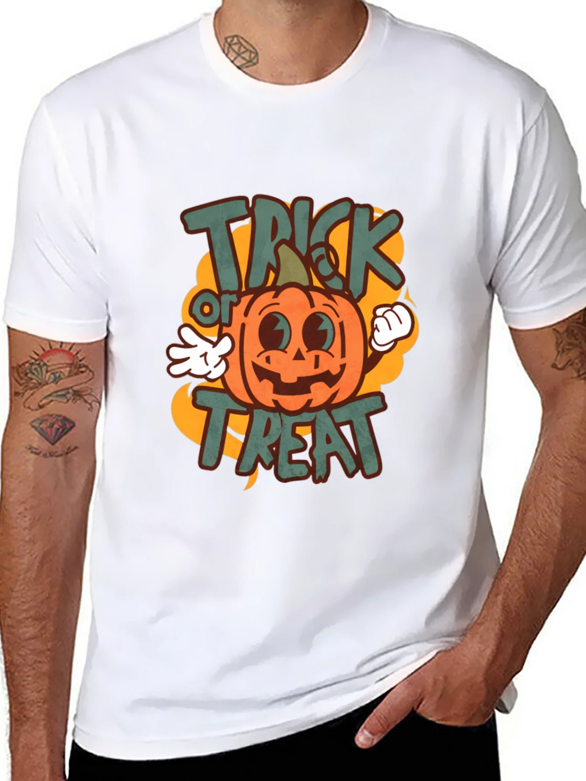 Trick or Treat Pumpkin Graphic Tee - Halloween Shirt product image 5