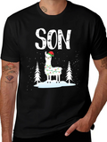 Festive Son Llama Christmas T-Shirt product image 1