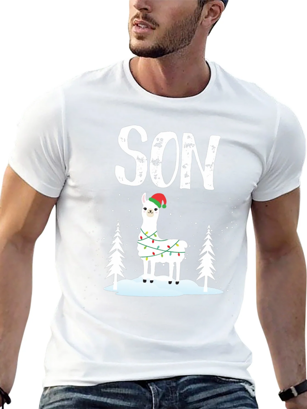 Festive Son Llama Christmas T-Shirt product image 12