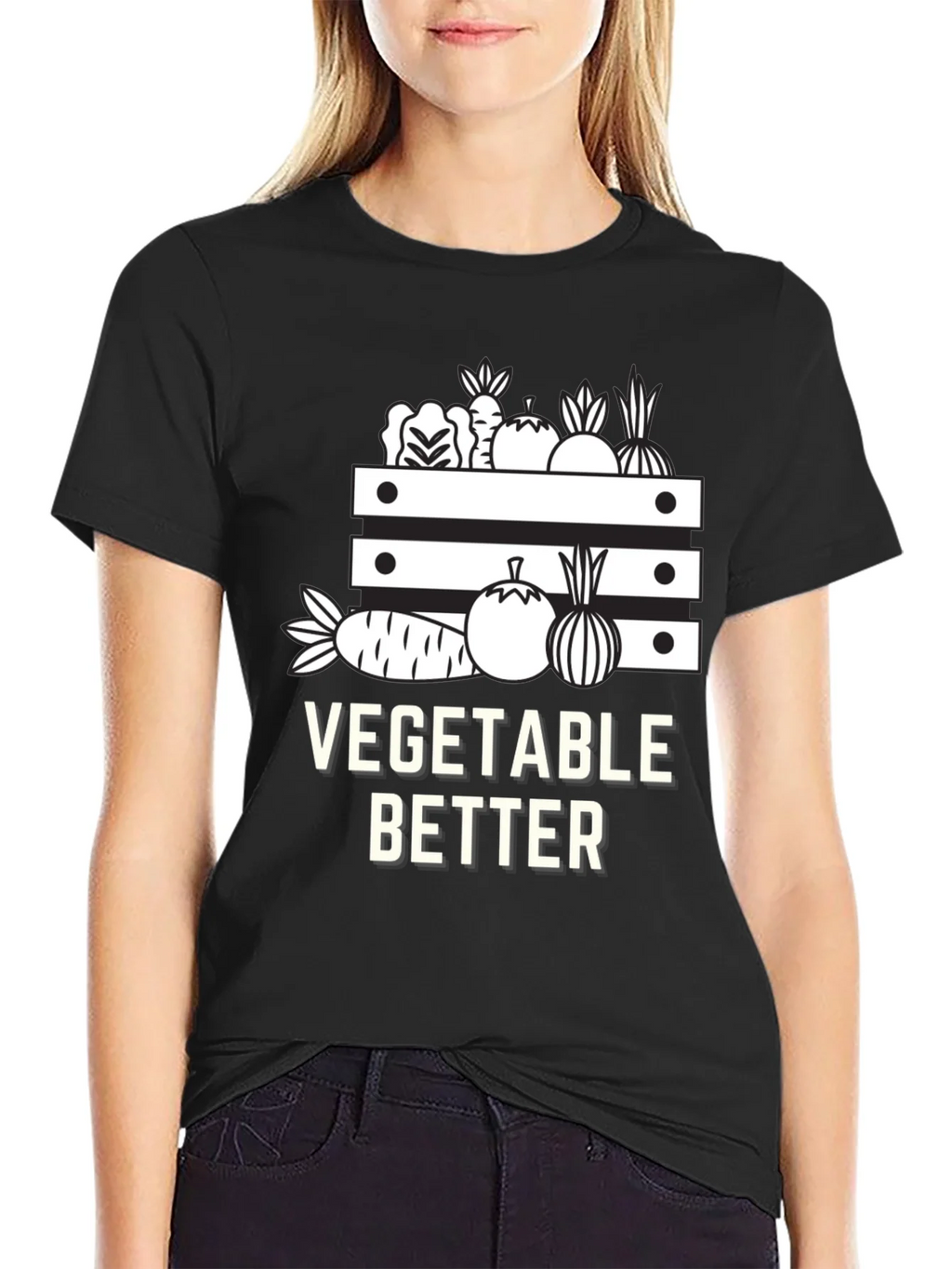 Vegetable Better Graphic Tee - Black Cotton Shirt product image 2