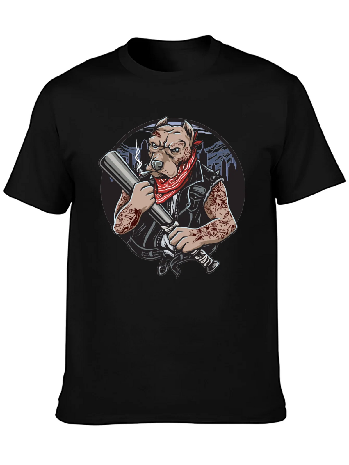 Badass Dog Graphic T-Shirt product image 1