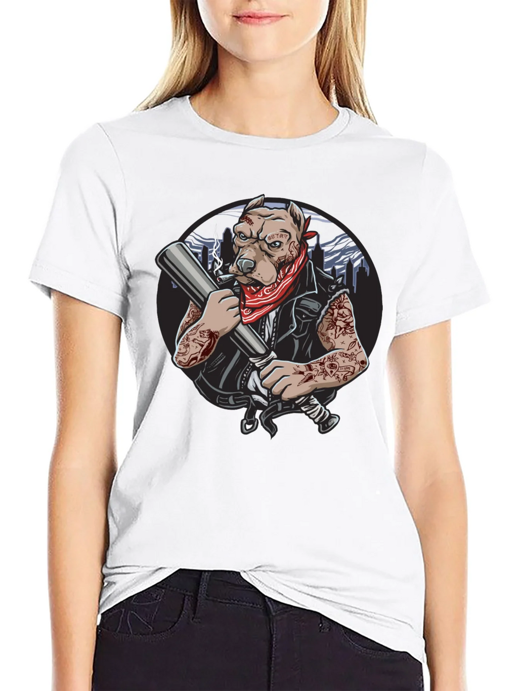 Badass Dog Graphic T-Shirt product image 6