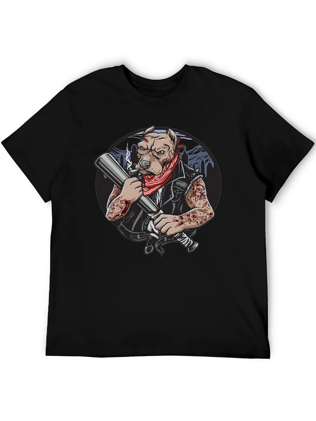 Badass Dog Graphic T-Shirt product image 3