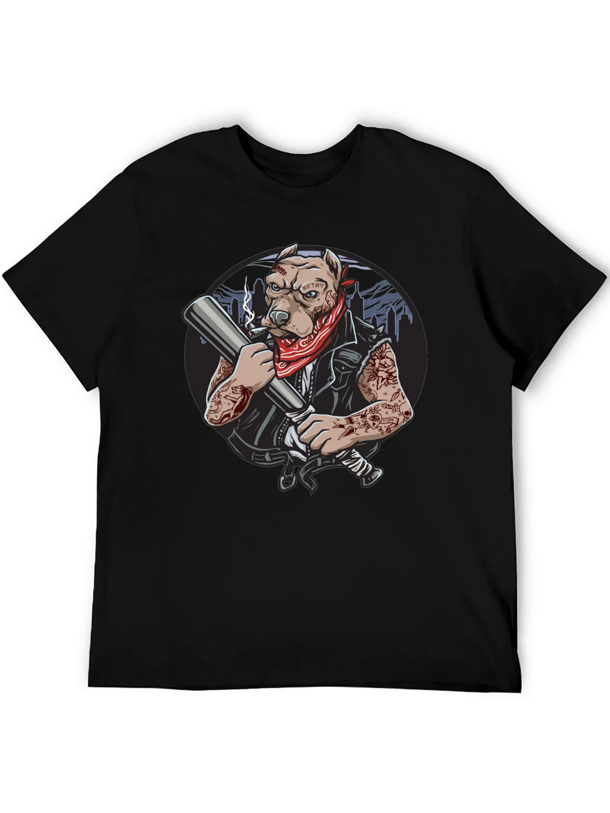 Badass Dog Graphic T-Shirt product image 3