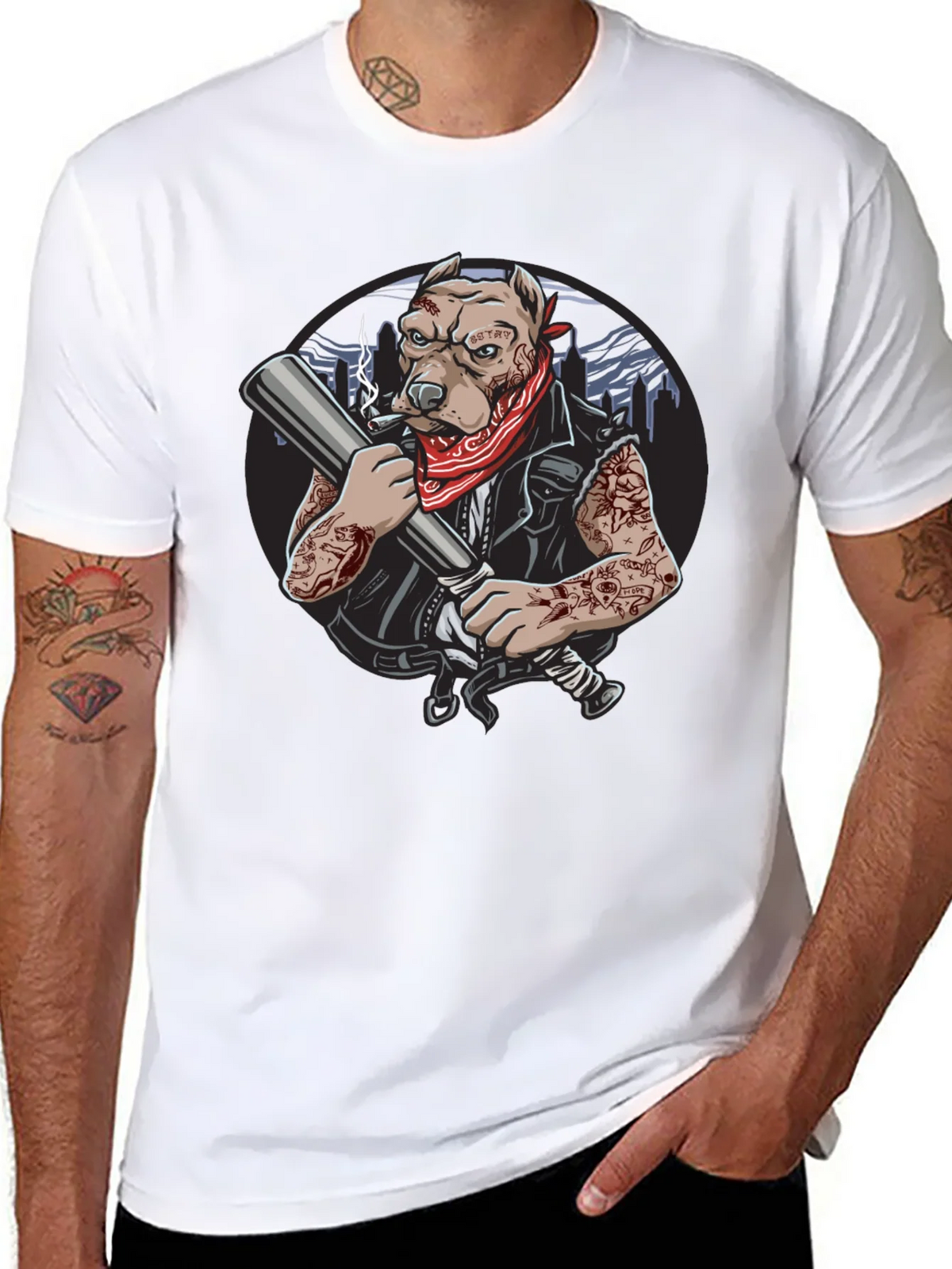 Badass Dog Graphic T-Shirt product image 5