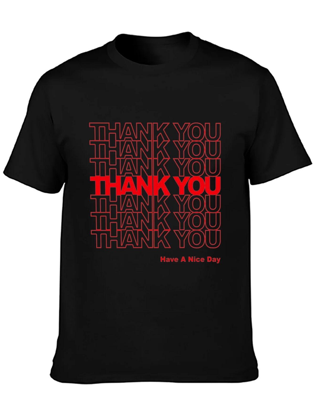 Thank You Graphic Print Crew Neck T-Shirt product image 1