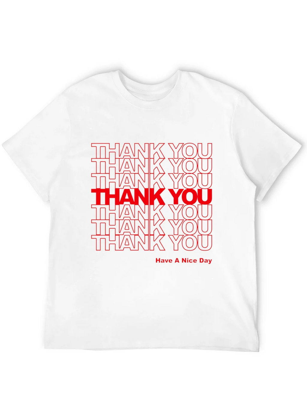 Thank You Graphic Print Crew Neck T-Shirt product image 2