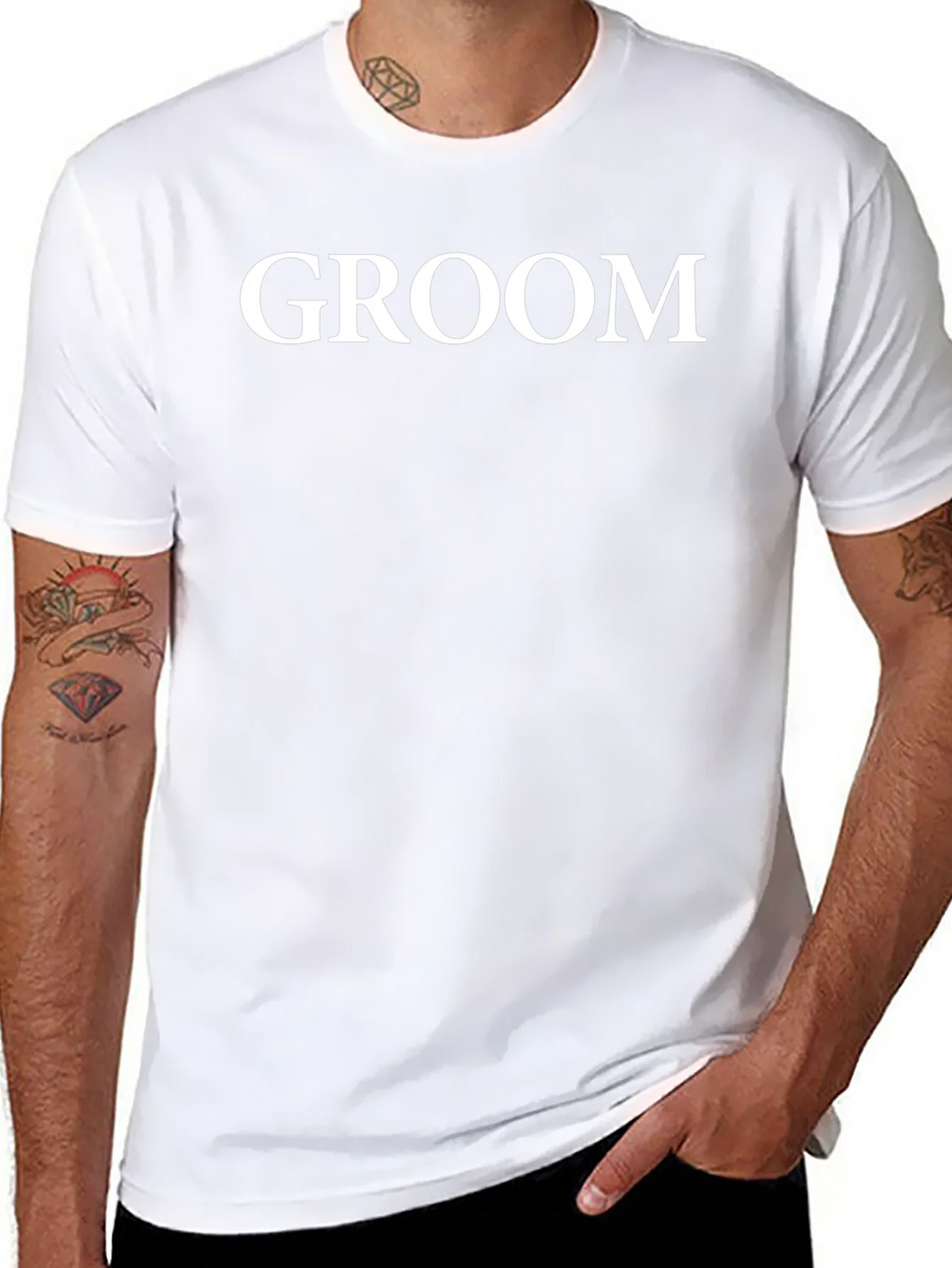 Groom Crew Neck T-Shirt - Perfect for Wedding Day product image 6
