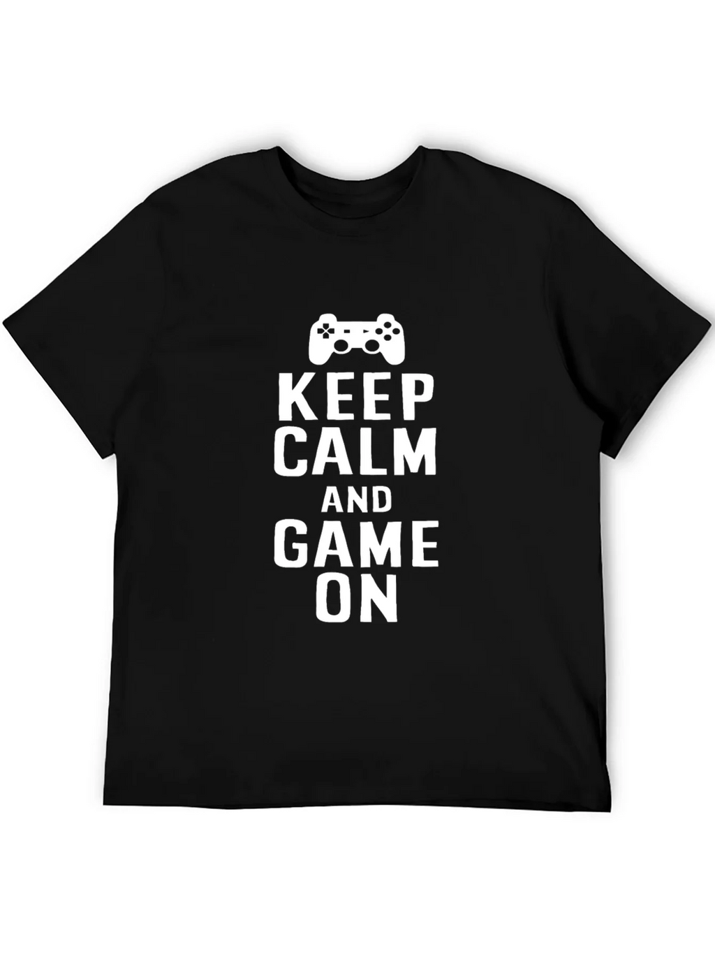 Keep Calm and Game On Black T-Shirt product image 5