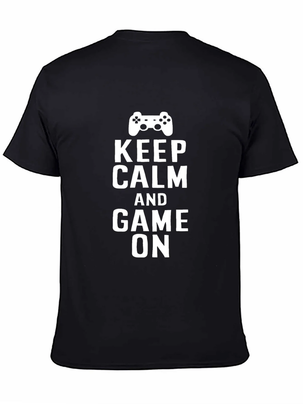 Keep Calm and Game On Black T-Shirt product image 4